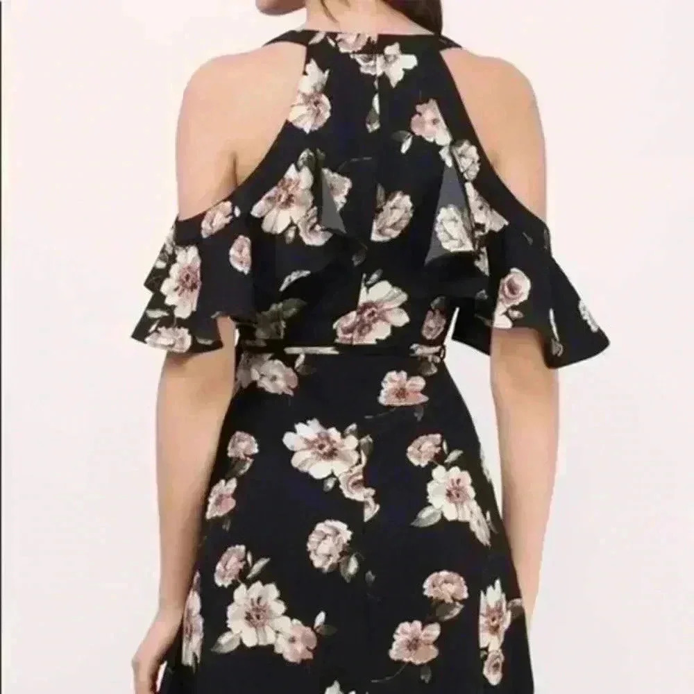 NWT J.O.A Floral Wrap Mini Dress - Picture 5 of 6